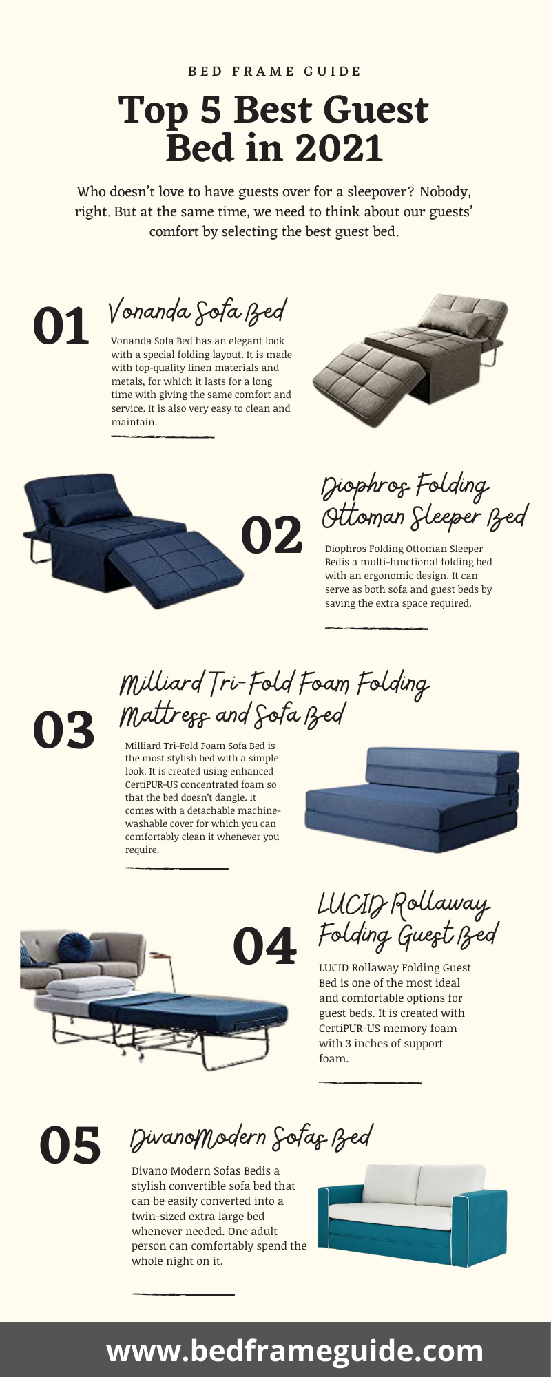 Best Guest Bed Infographic