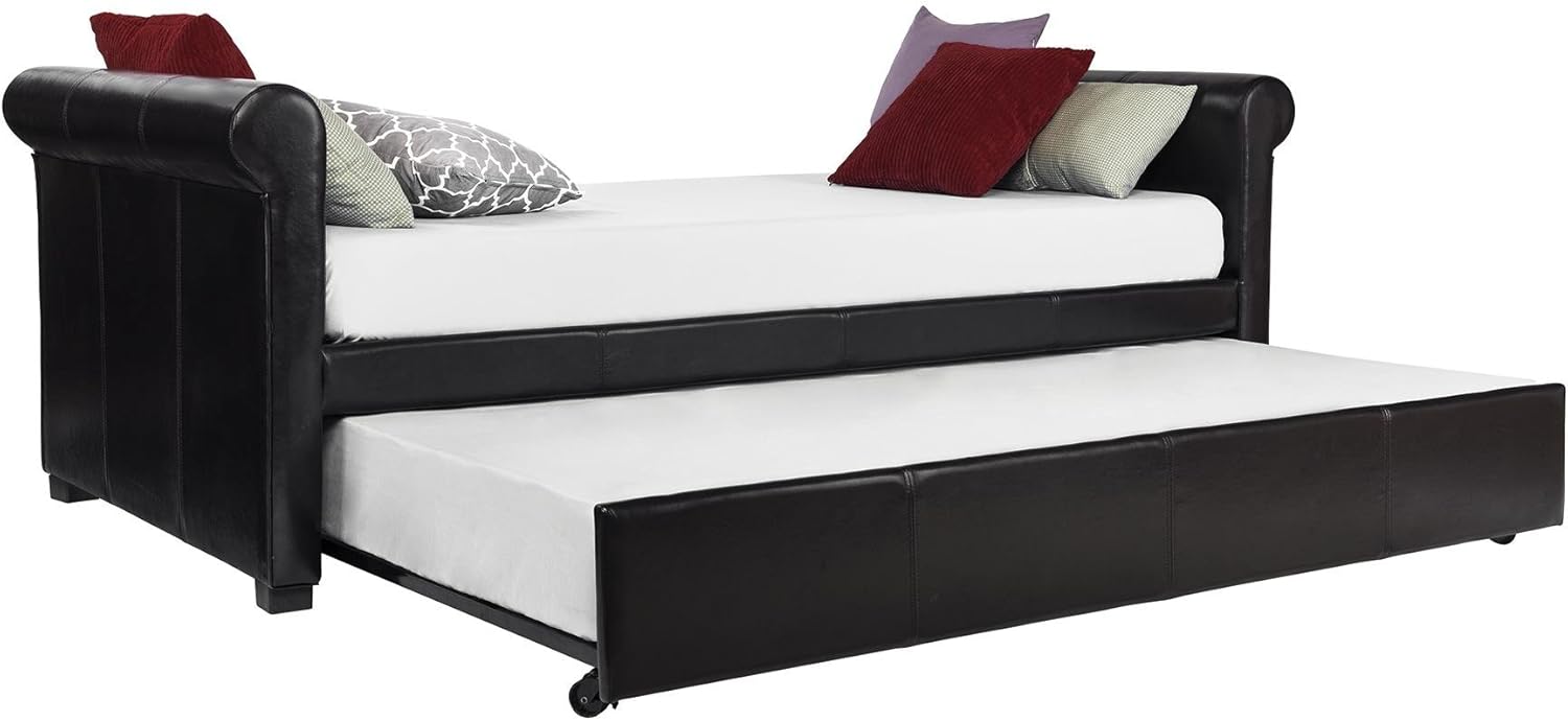 DHP Giada Upholstered Pop Up Trundle Bed