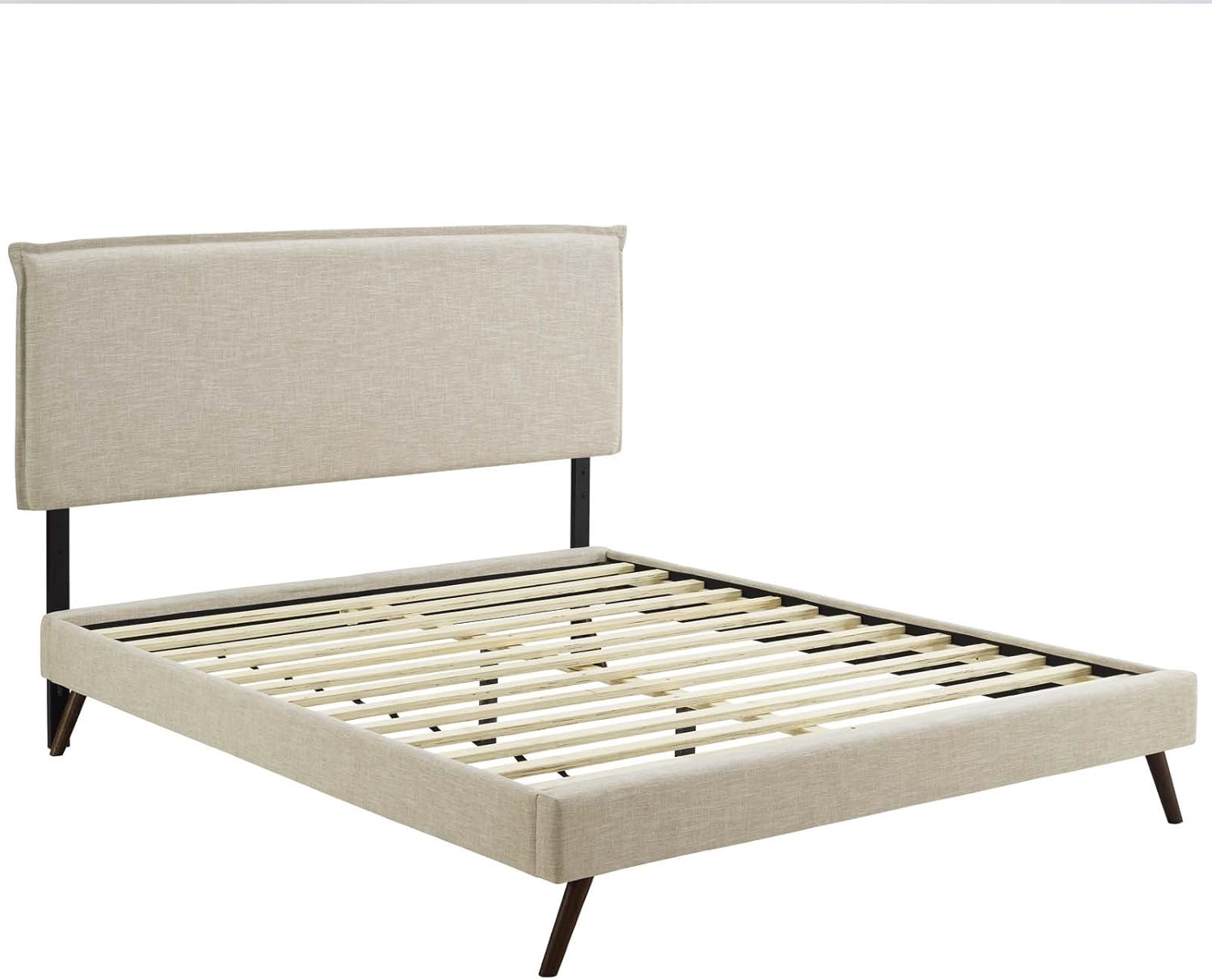 Modway Amaris Upholstered Queen Platform Bed Frame – Best Queen Size Minimalist Bed Frame